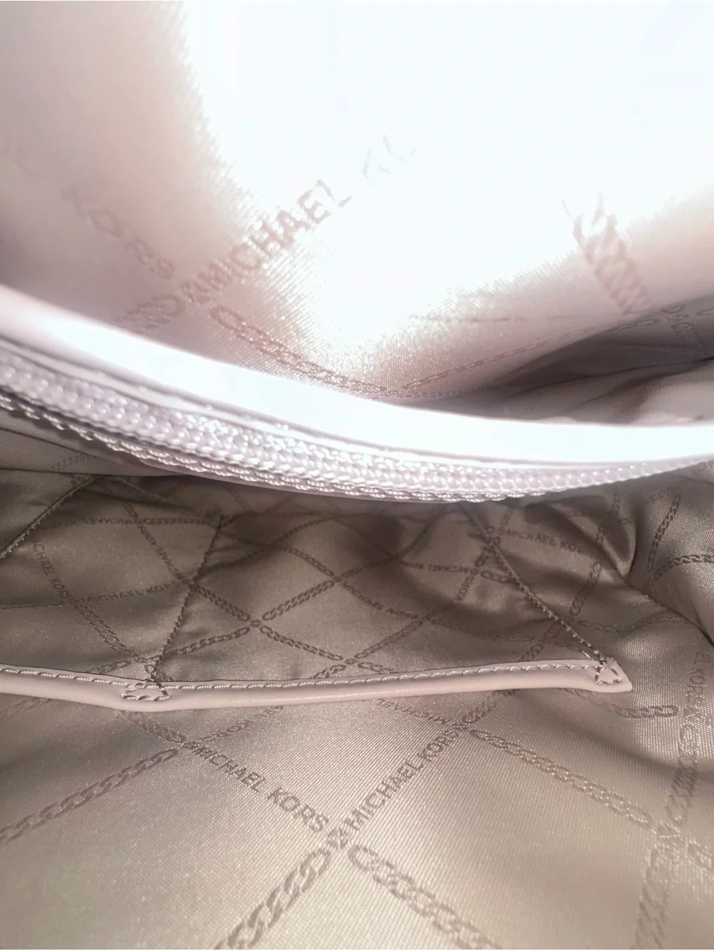Michael Kors Light Pink Perforated Logo Dome Backpack